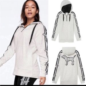 Victoria Secret PINK RARE SHERPA BLING DOG HOODIE